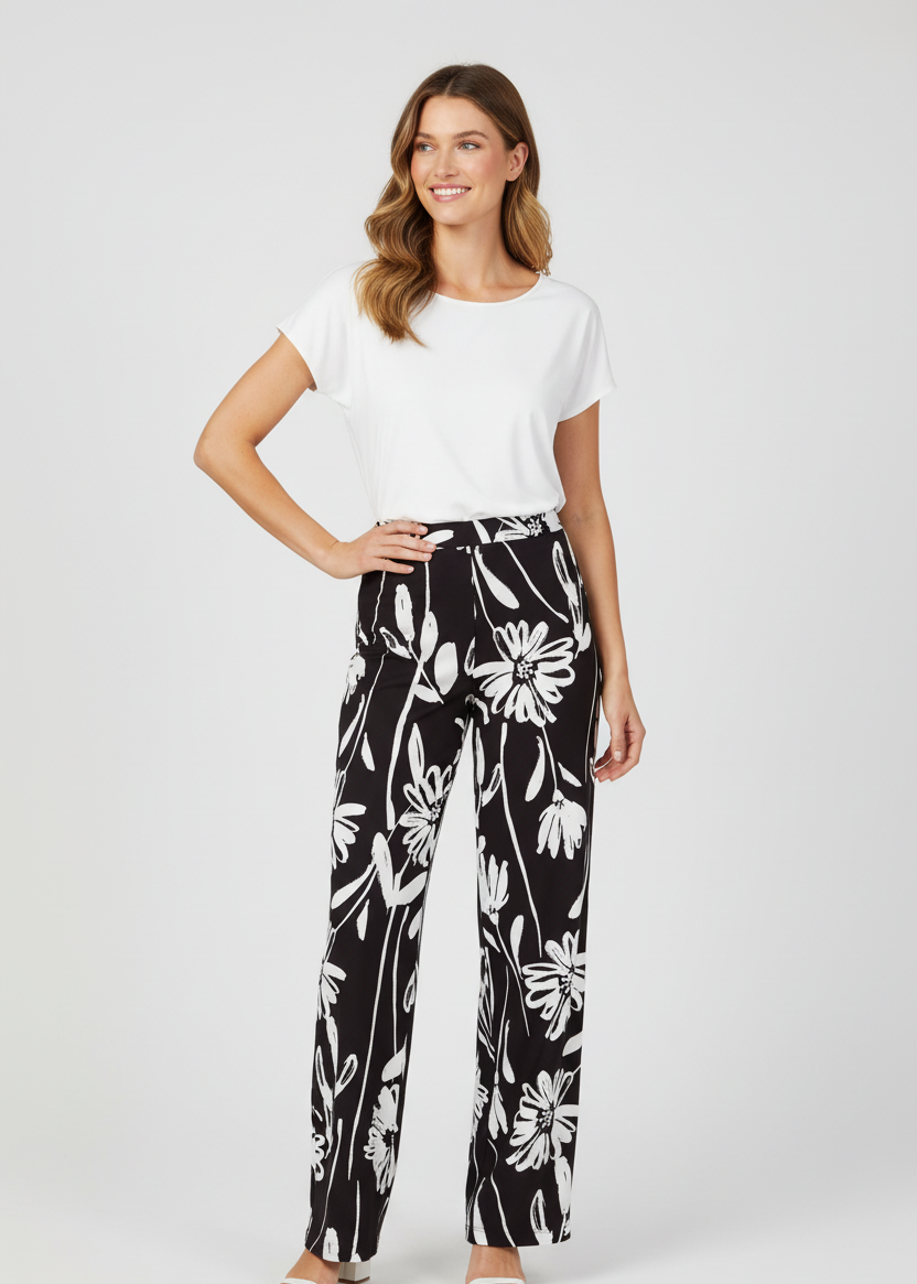 Pantalón estampado flores