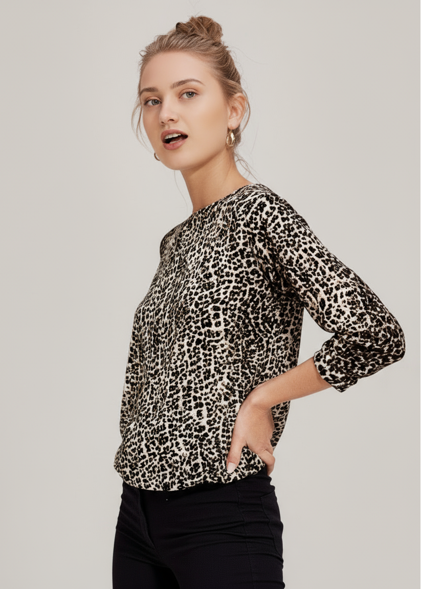Blusa estampado leopardo