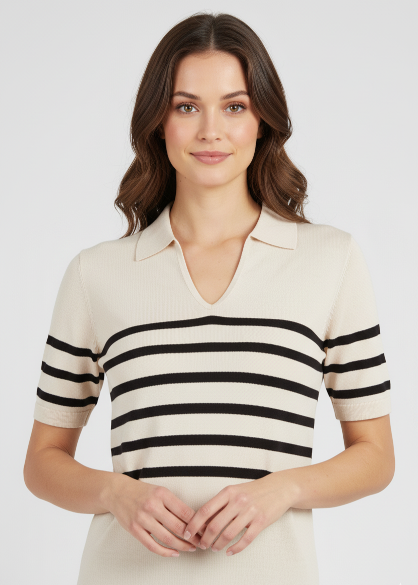 Jersey de rayas y manga corta