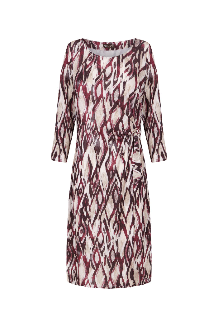 Vestido estampado con nudo lateral