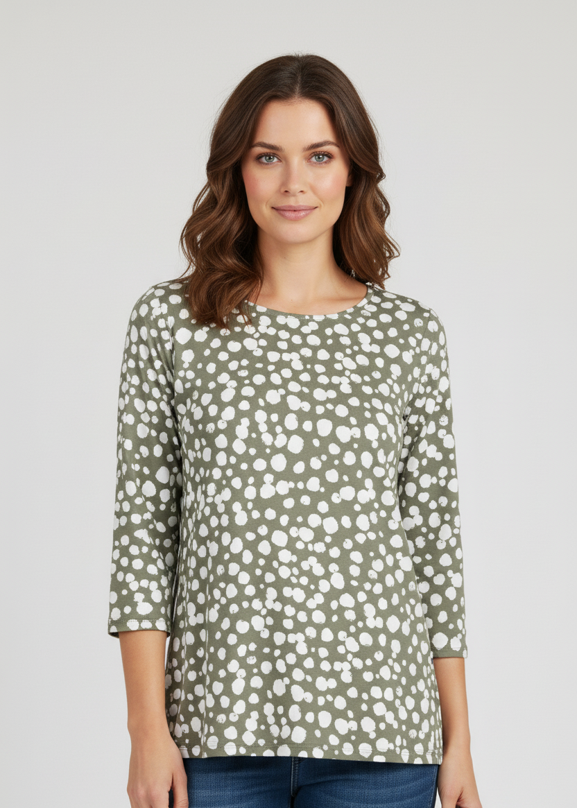 Camiseta estampada de manchas
