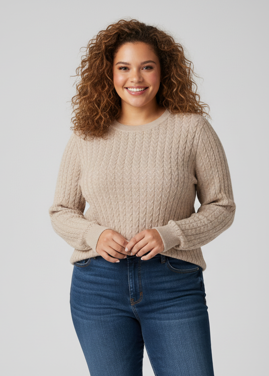 Jersey trenzado de punto suave