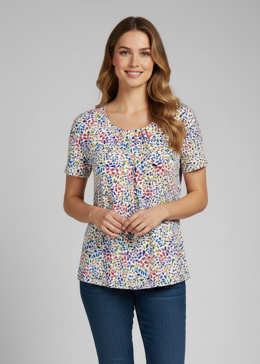 Camiseta estampada multicolor