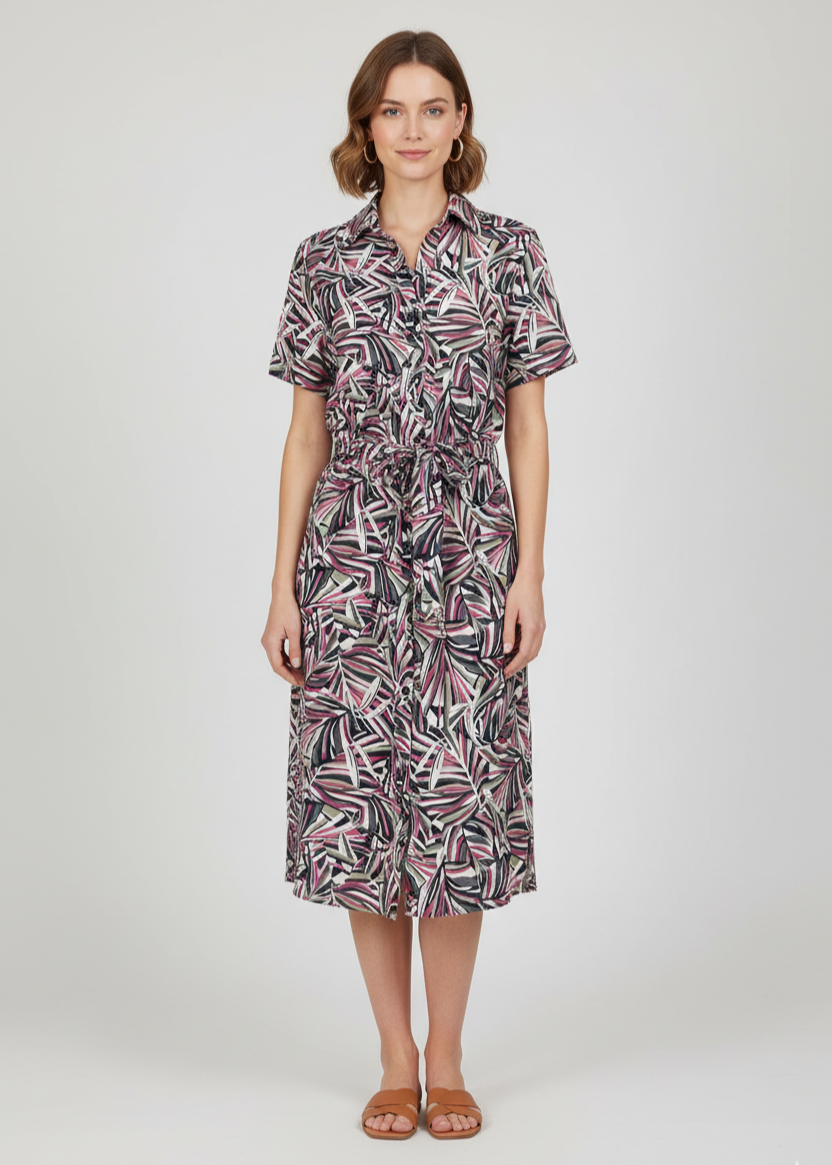 Vestido camisero estampado