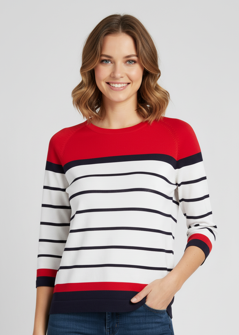 Jersey tricolor de rayas