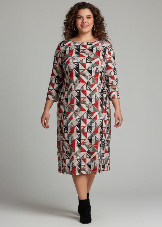 Vestido midi estampado