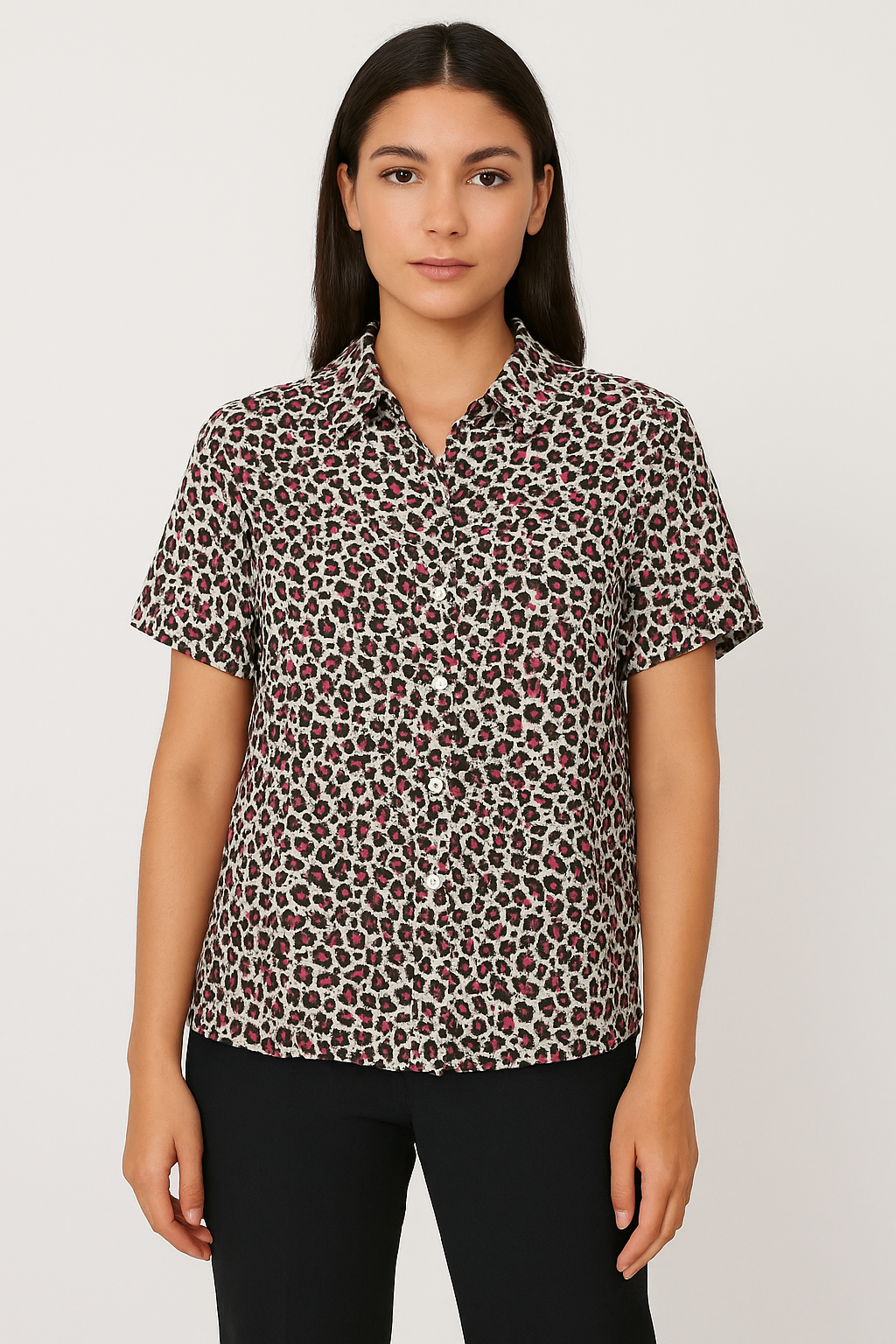 Camisa manga corta animal print