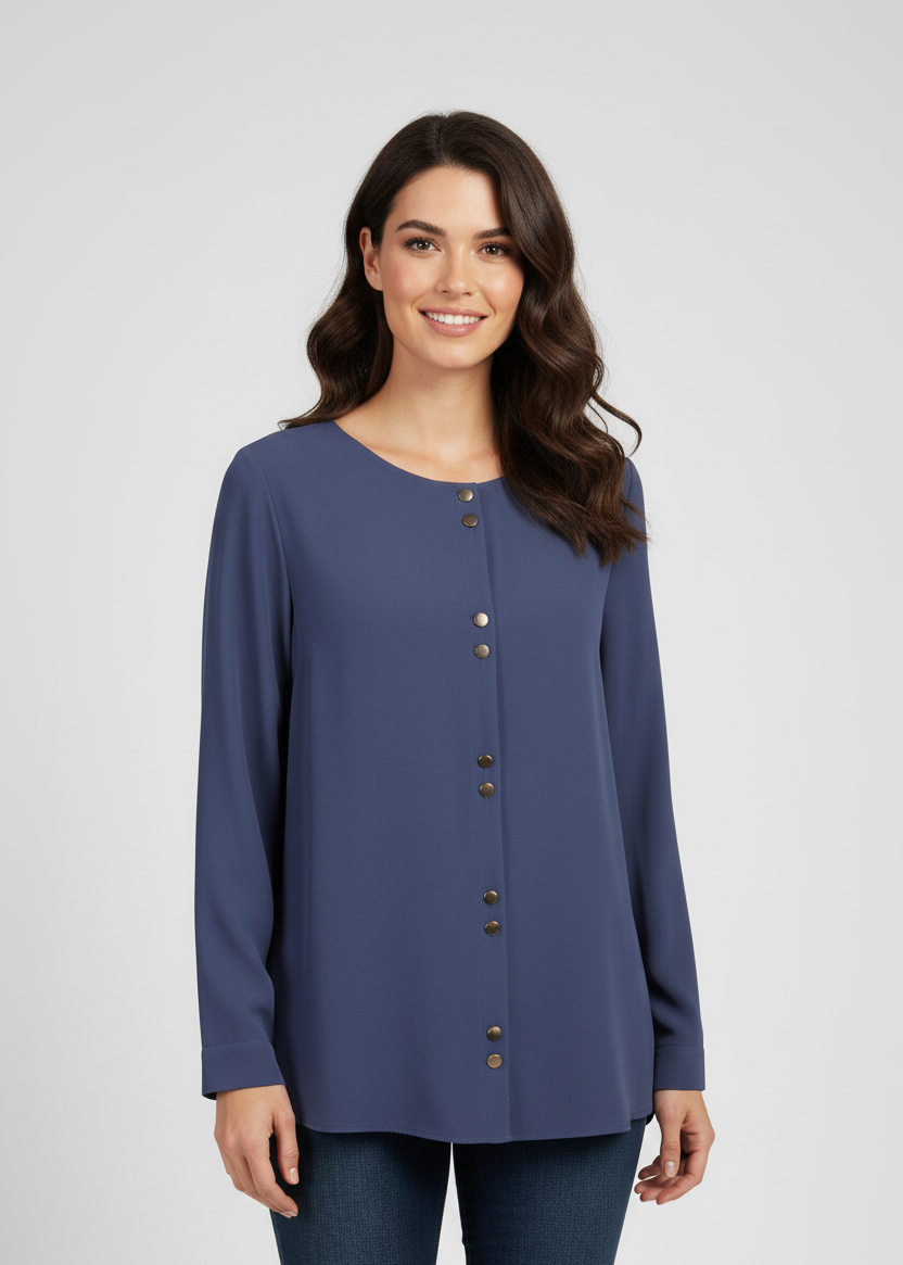 Blusa lisa abotonada