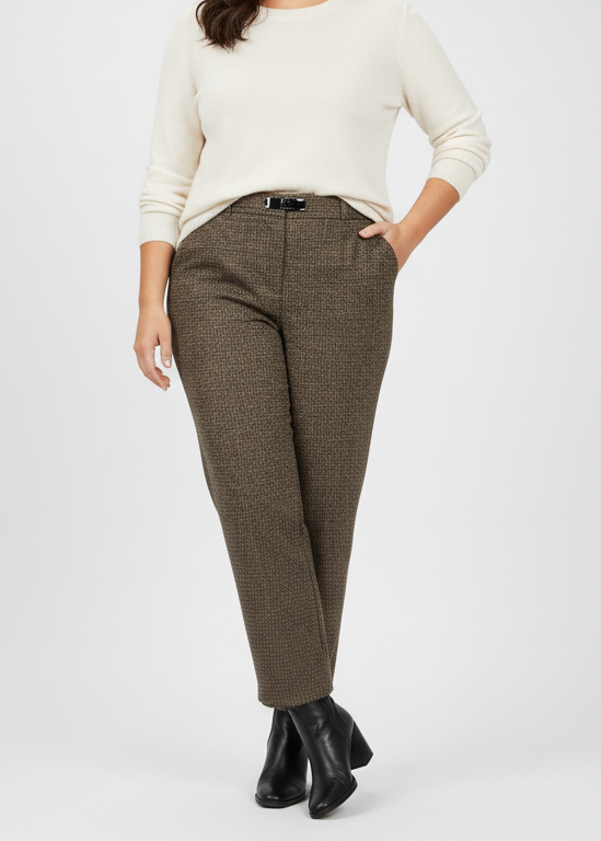 Pantalón con estilo pata de gallo