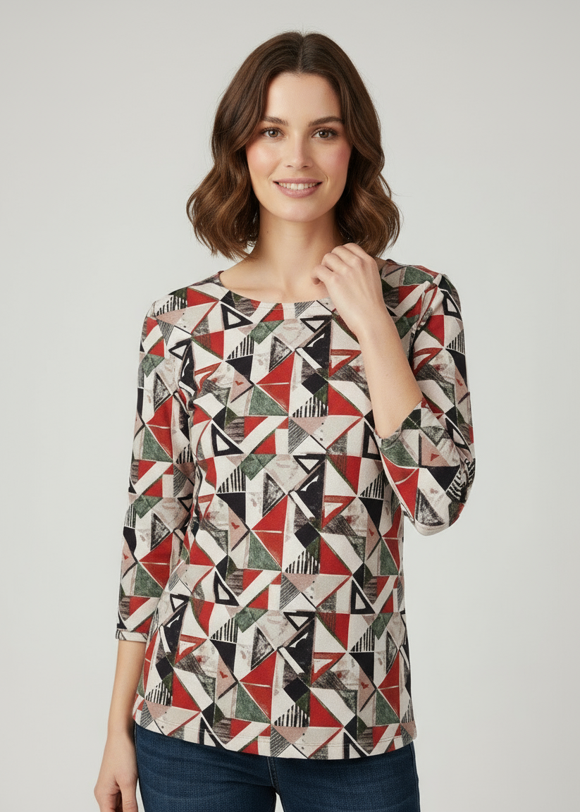 Camiseta estampado geométrico