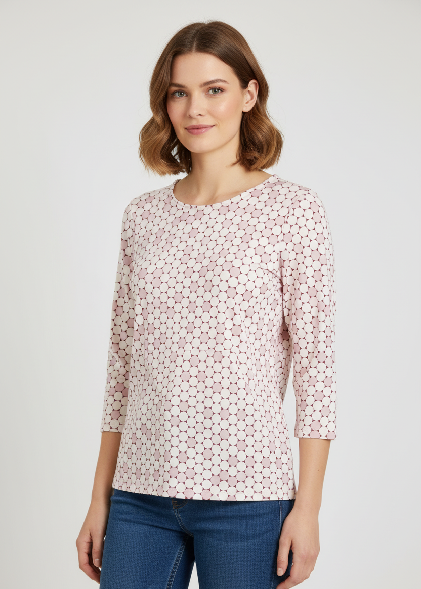 Camiseta estampada de lunares