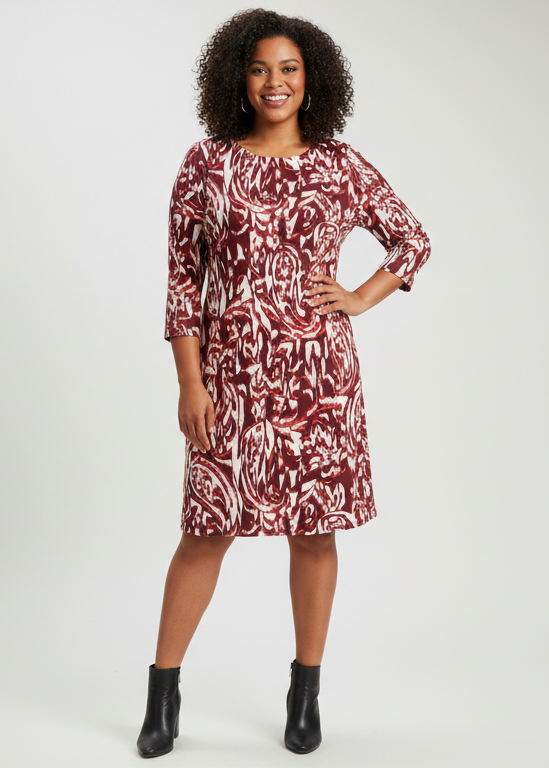 Vestido con estampado abstracto