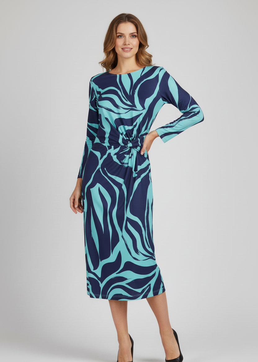Vestido flor azul