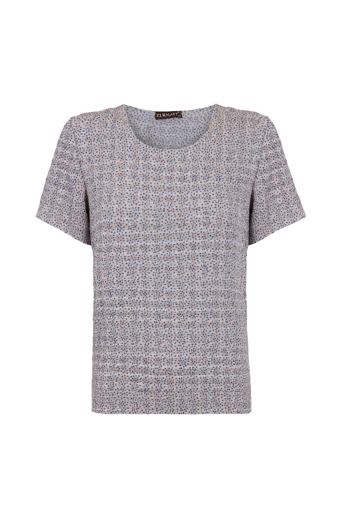 Blusa plisada estampada