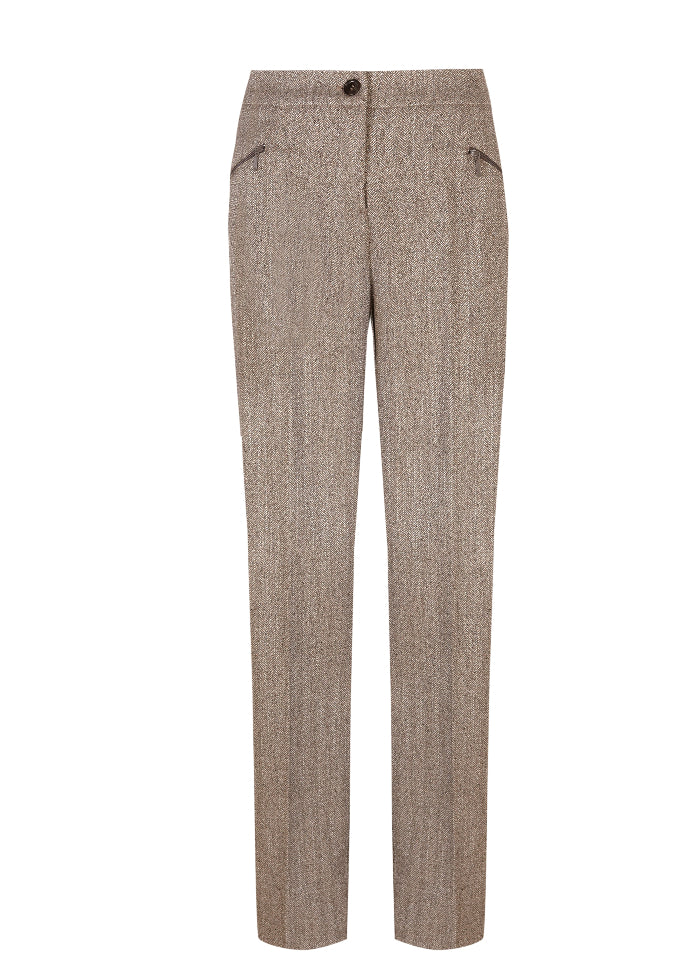 Pantalón recto con detalle de espiga