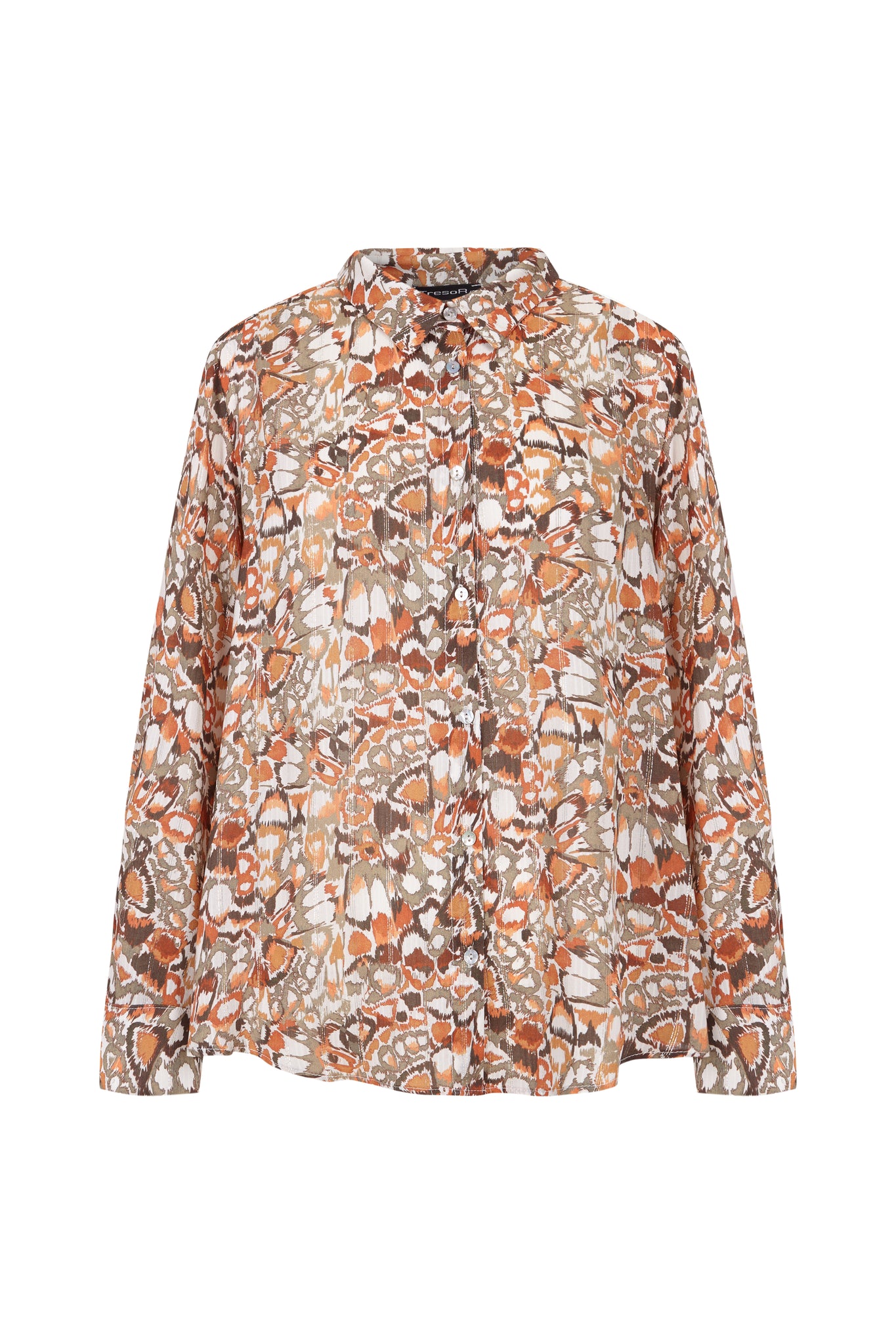 Blusa estampada de rayas con lurex