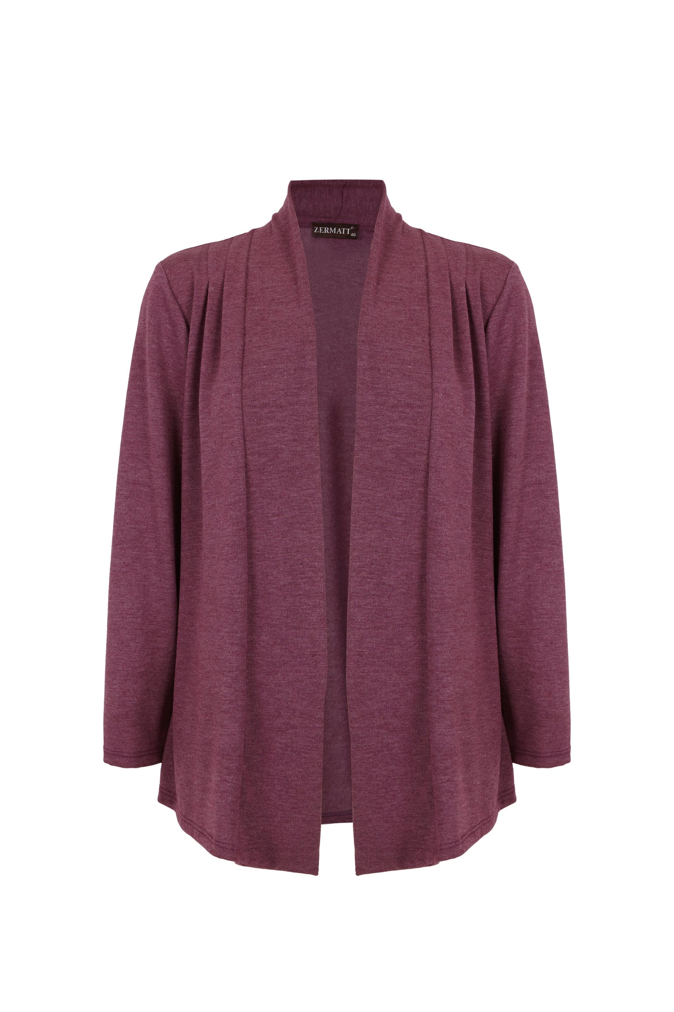 Chaqueta básica lisa abierta