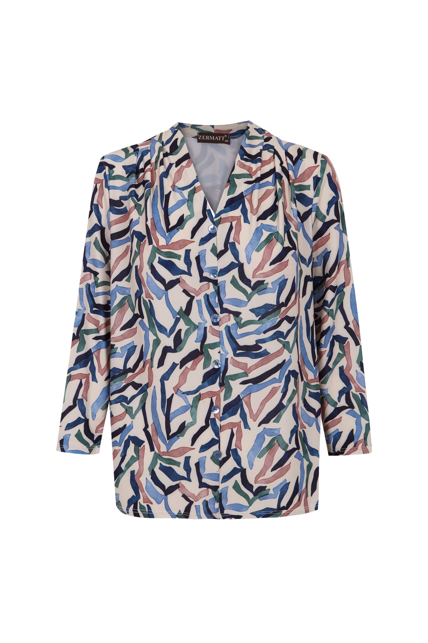 Blusa estampada abotonada