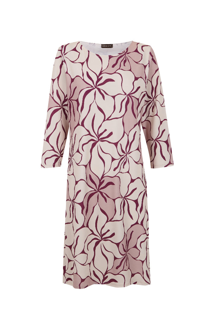 Vestido de manga 3/4 con estampado floral