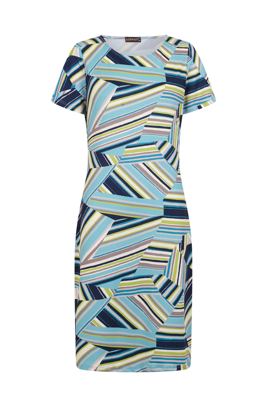 Vestido estampado manga corta