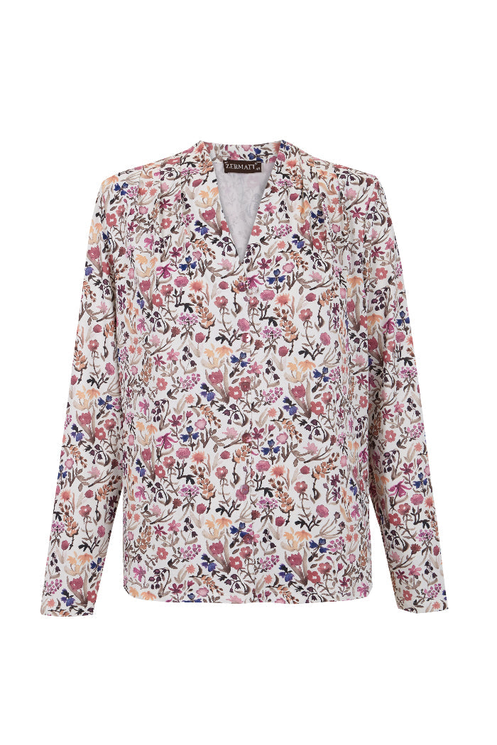 Blusa de manga larga con estampado floral