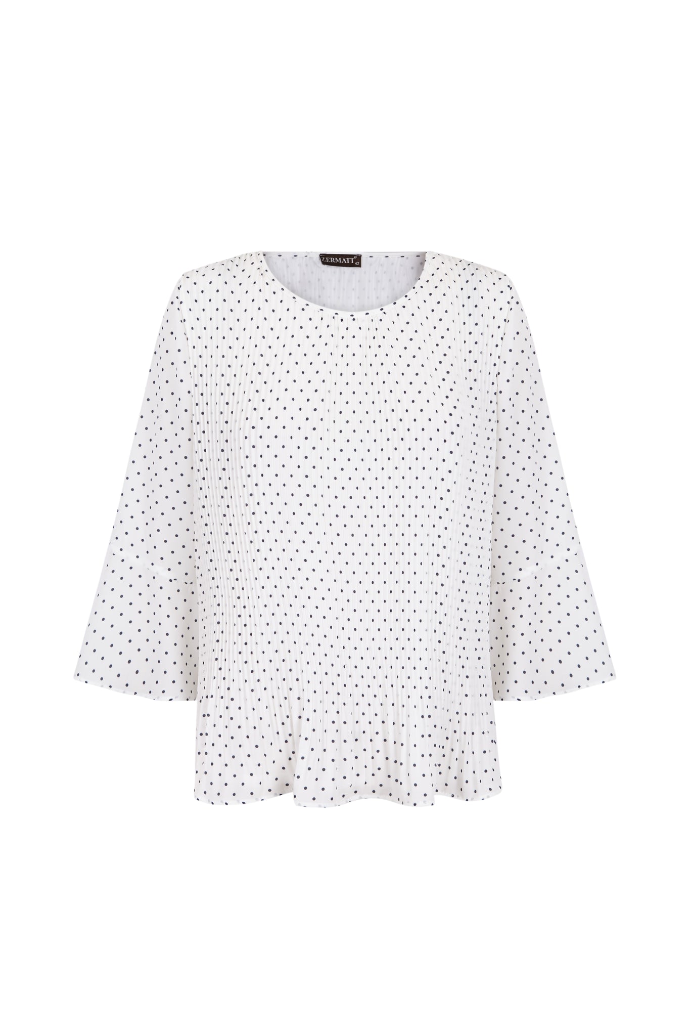 Blusa estampada plisada
