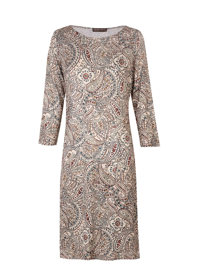 Vestido con estampado cachemir floral