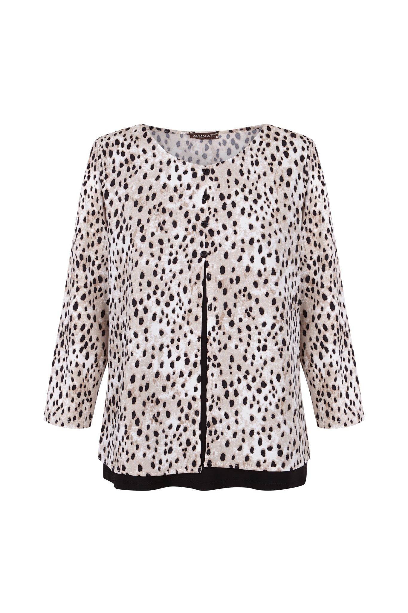 Falso conjunto estampado con manchas