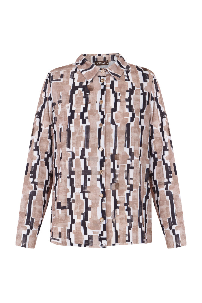 Camisa abotonada de manga larga