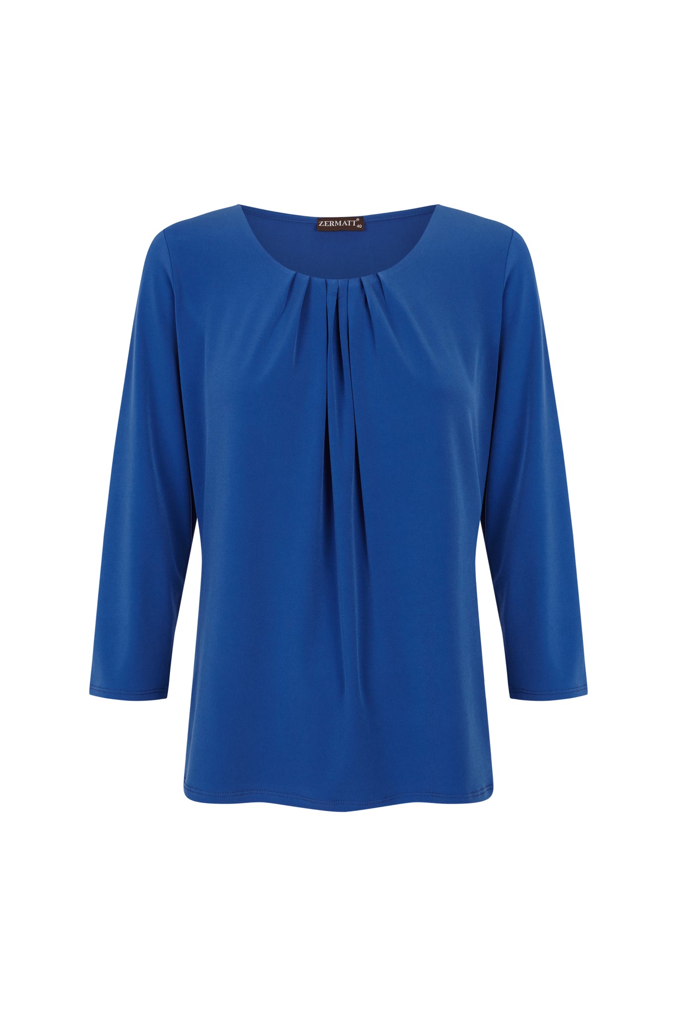 Camiseta lisa con frunce en el cuello