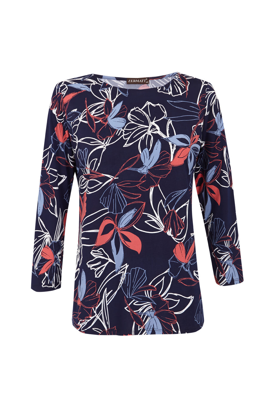 Blusa de manga larga con estampado floral