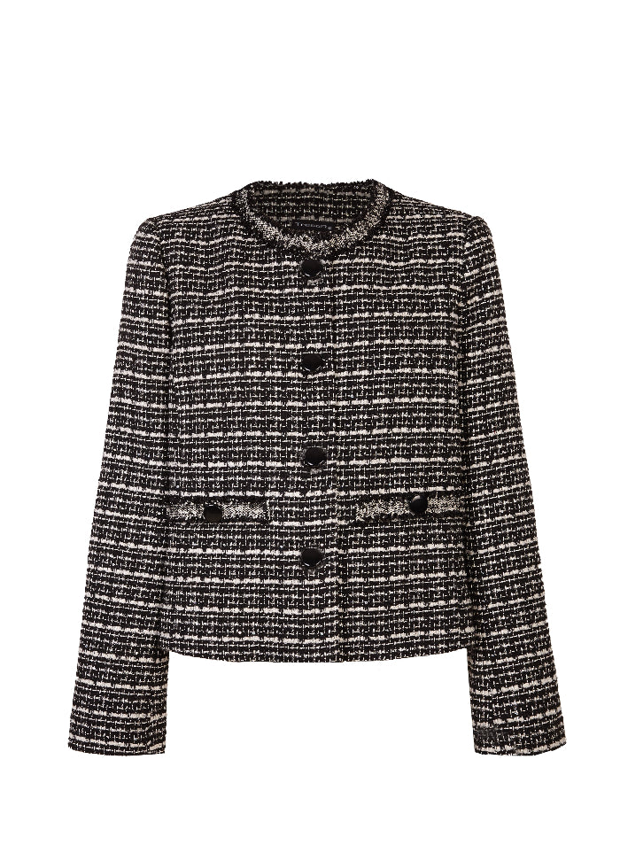 Chaqueta tweed manga larga