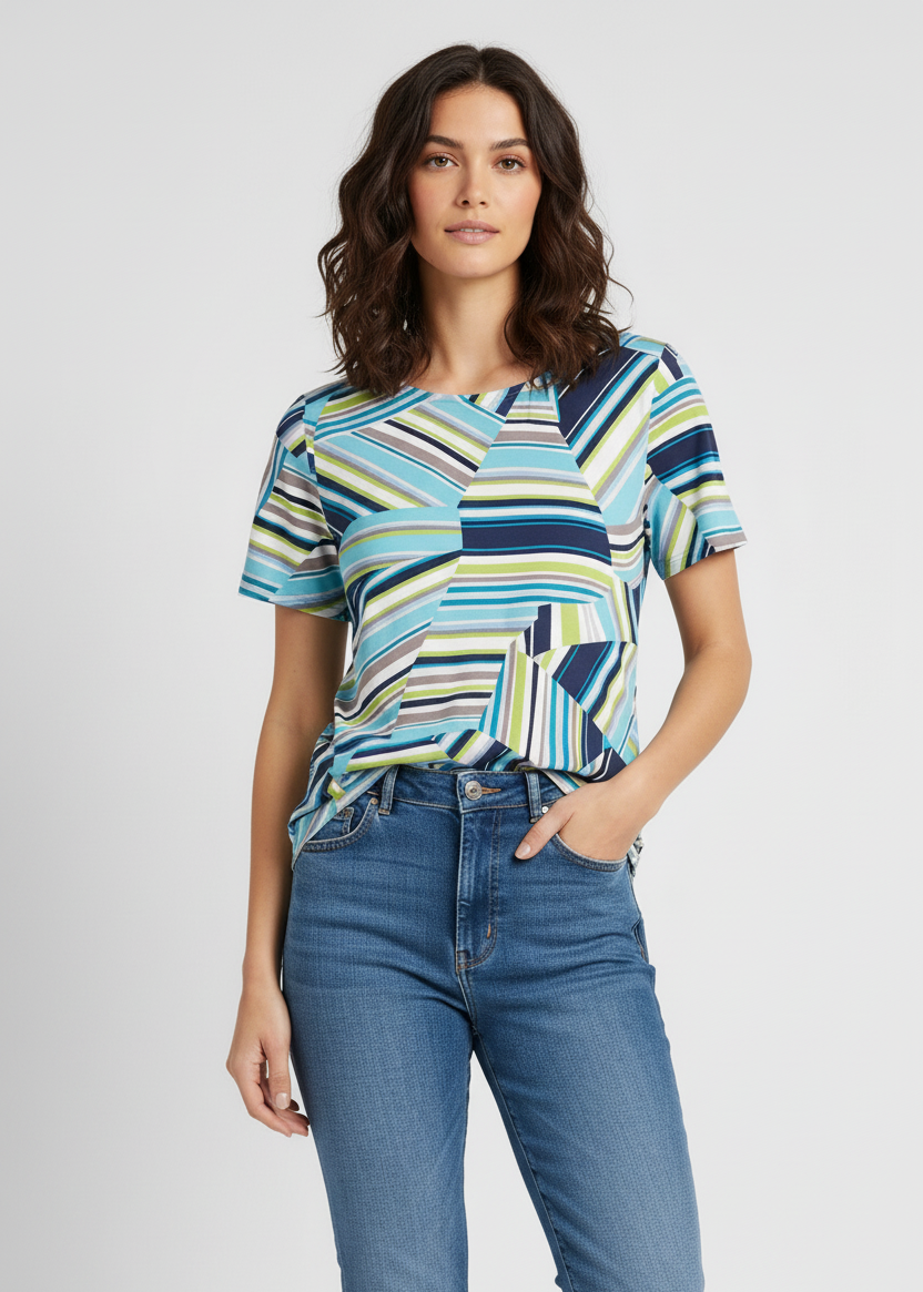 Camiseta estampada geométrica