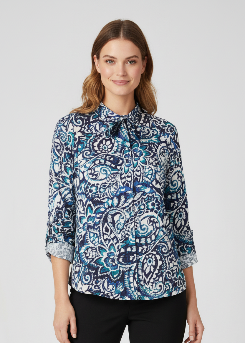 Camisa estampado flor cachemir