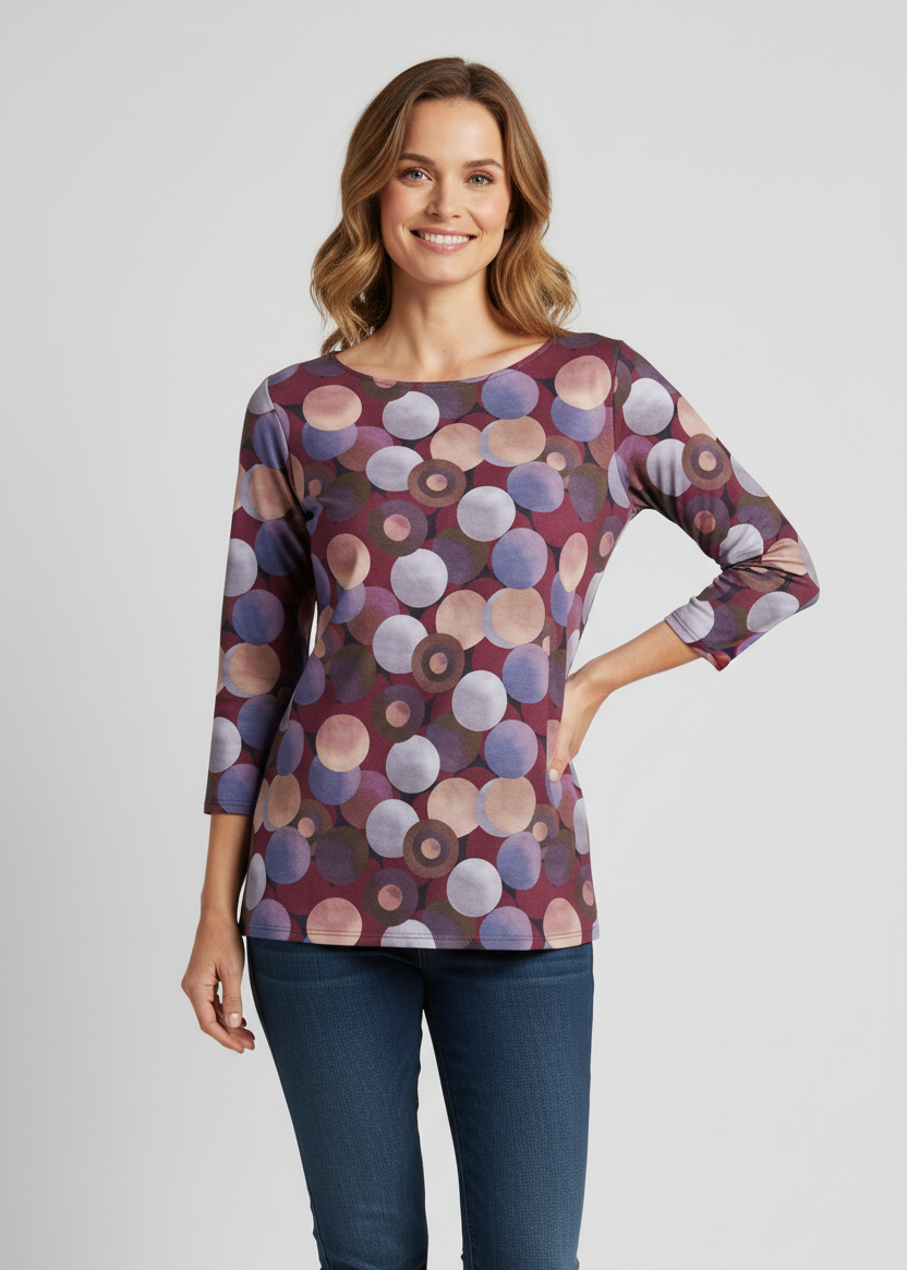 Blusa estampado de círculos
