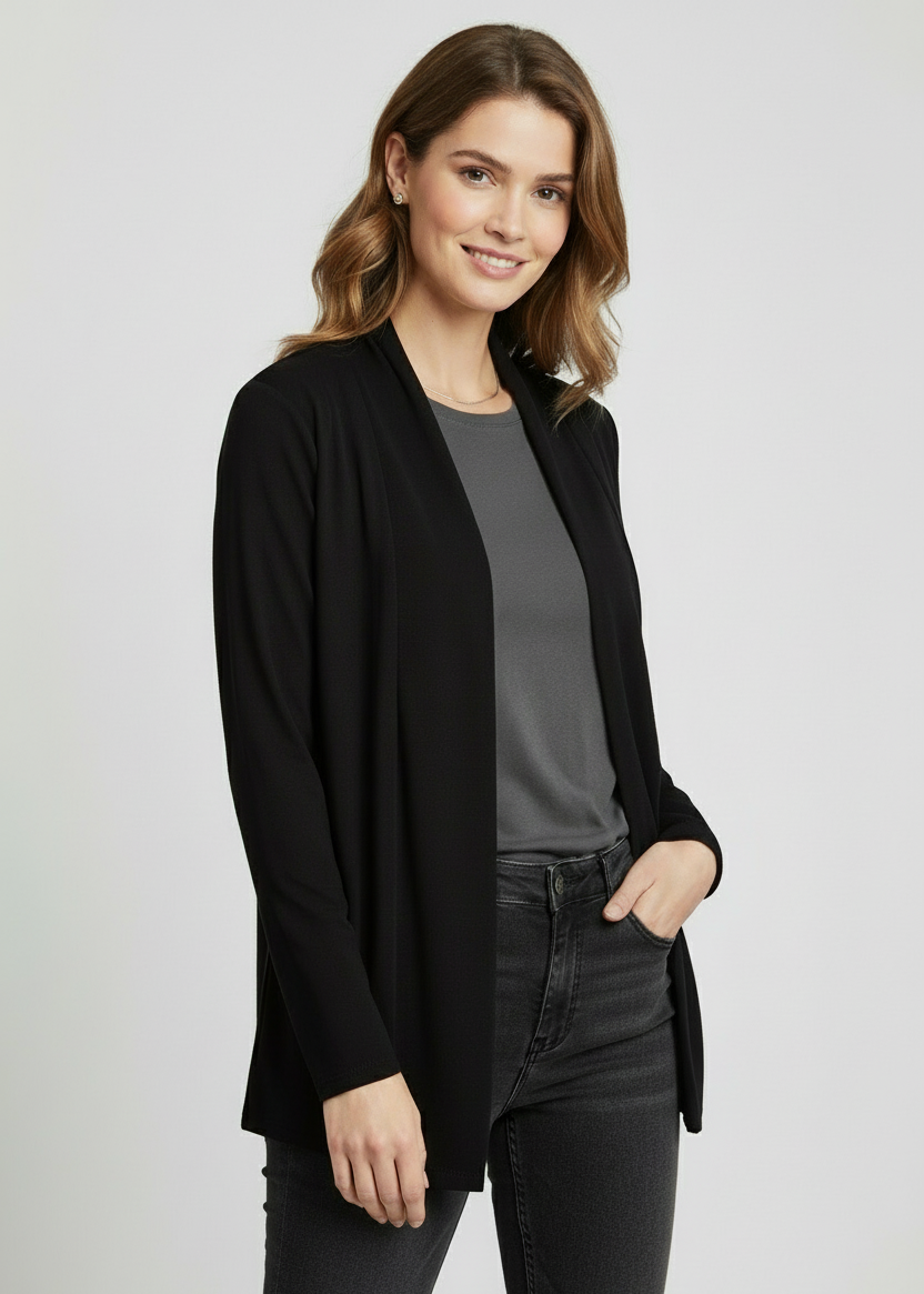 Chaqueta lisa abierta