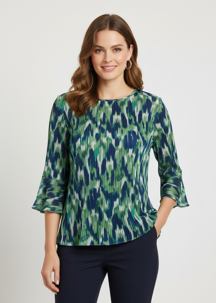 Blusa con estampado abstracto