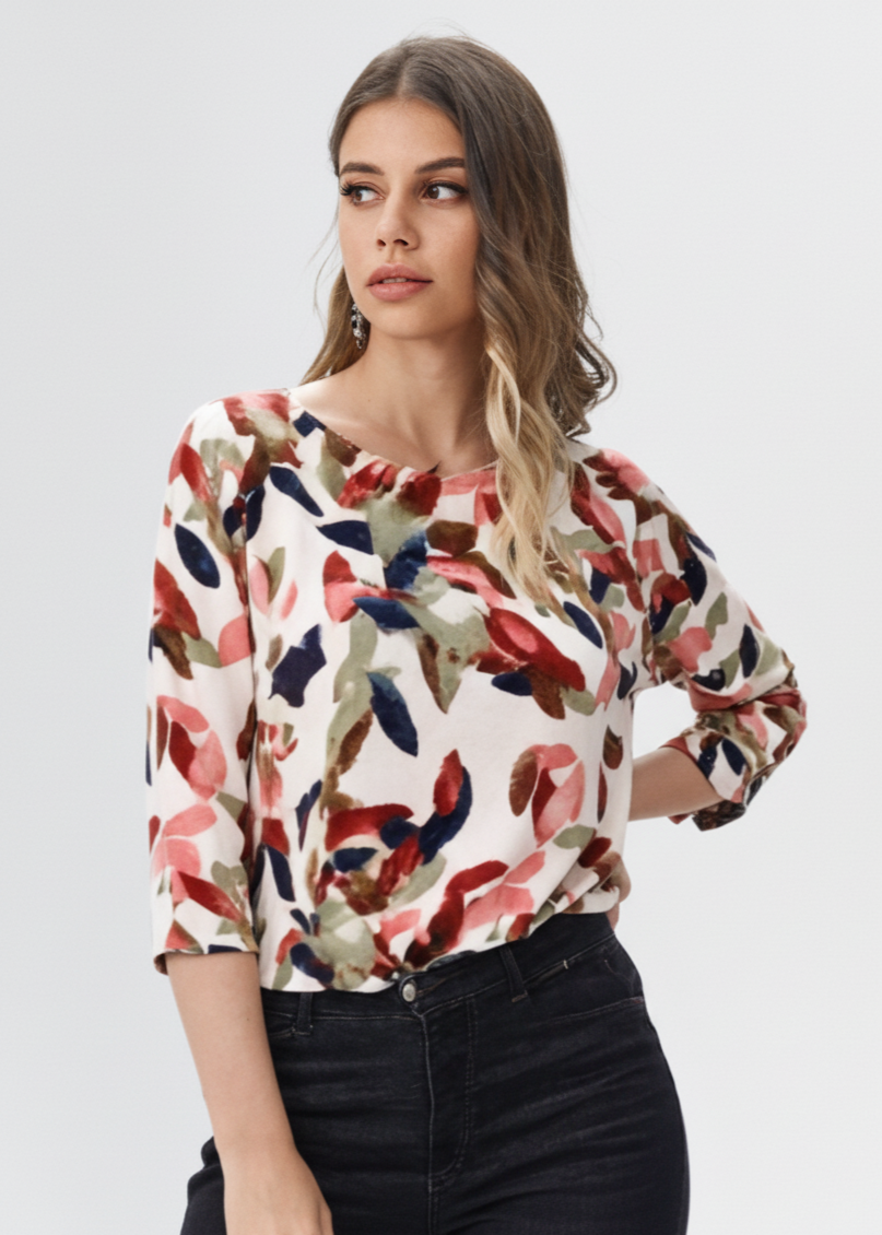 Camiseta estampado flores