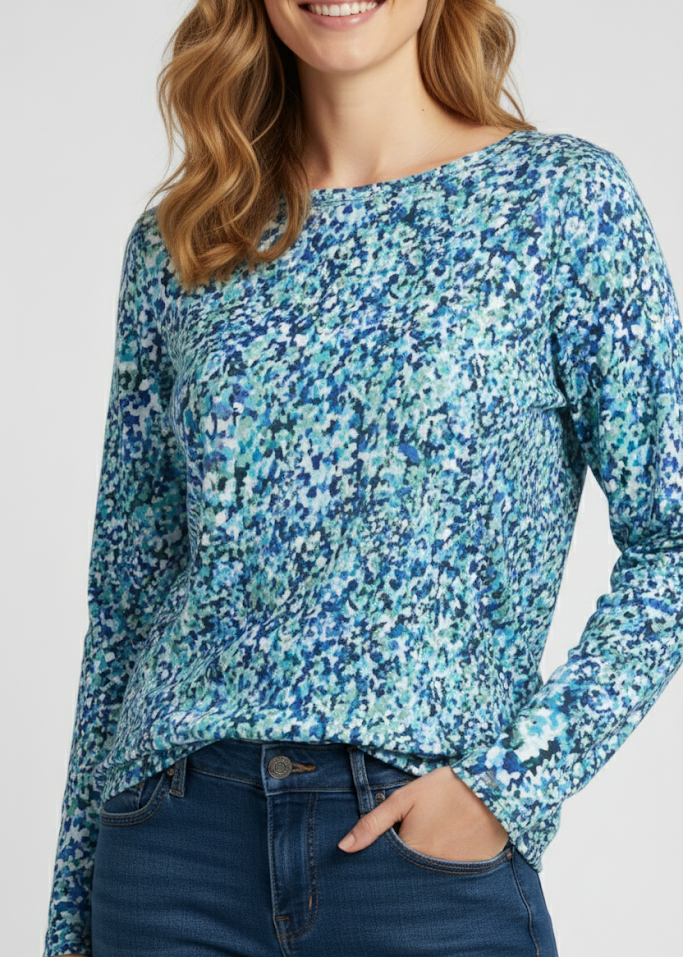 Camiseta estampada flores pequeñas